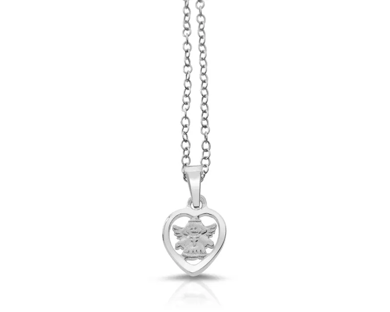 SCHUTZENGEL KETTE AUS 925 SILBER TAUFSCHMUCK GESCHENK ZUR GEBURT ENGEL SCHMUCK