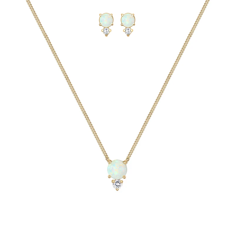 Schmuckset | Opal ( Weiß )