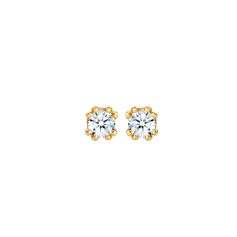 Solitär-Ohrring | Diamant ( Weiß, 0,06 ct )