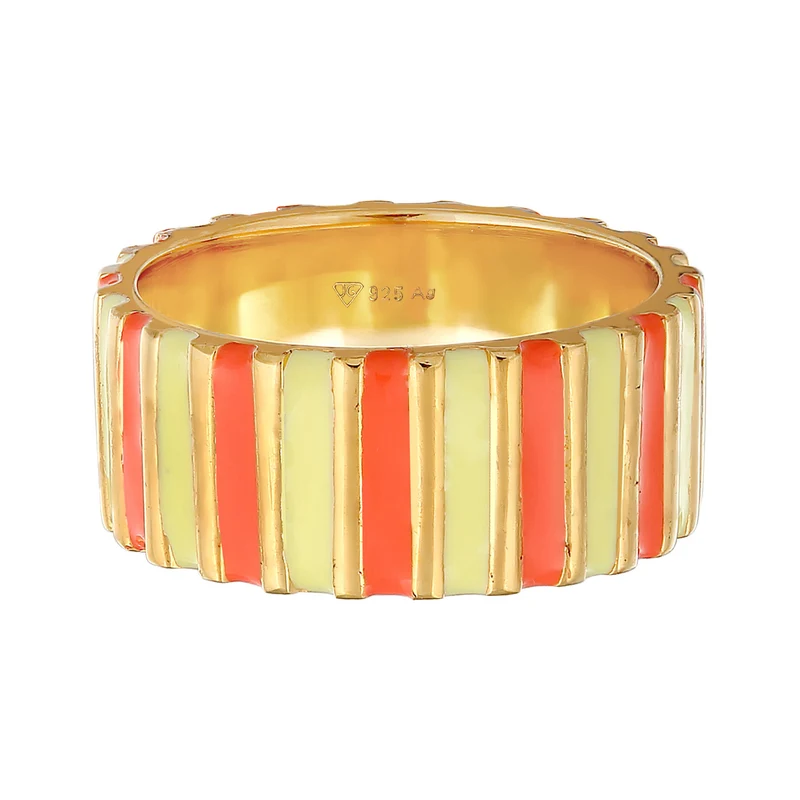 Bandring Rillen | Emaille (Orange)