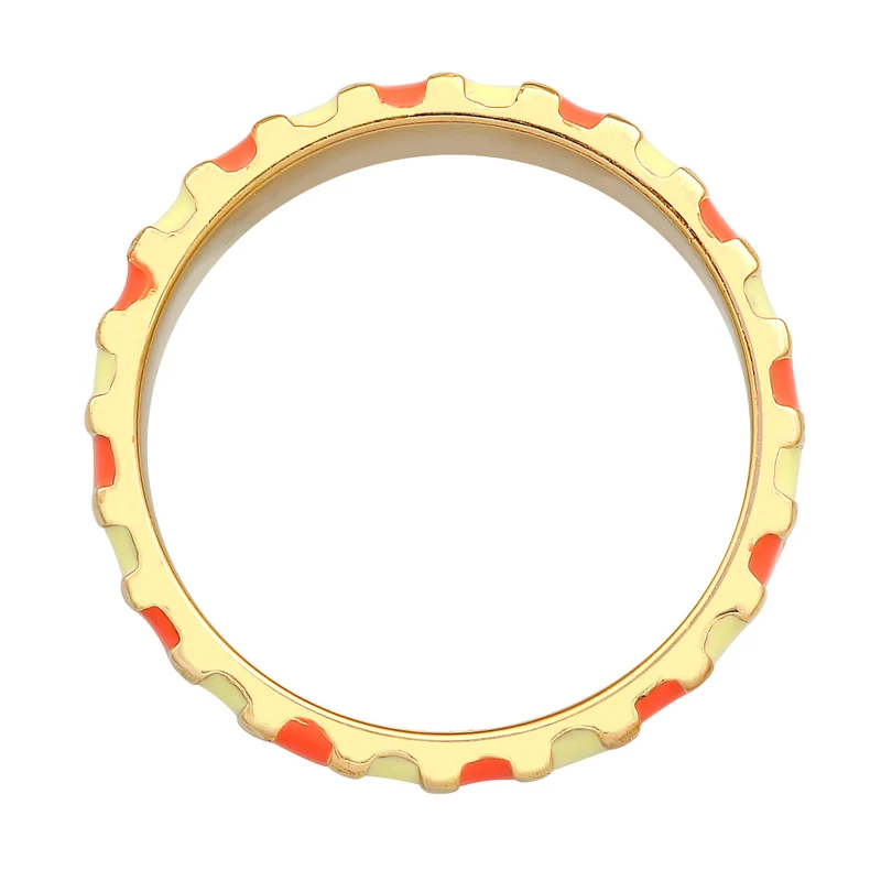 Bandring Rillen | Emaille (Orange)
