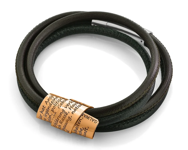 MENSCHENRECHTE, HUMAN RIGHTS COLLECTION, LEDERARMBAND