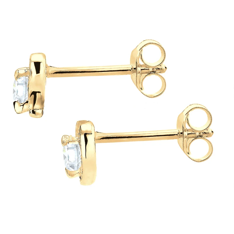 Ohrstecker Herz | Zirkonia ( Weiß )