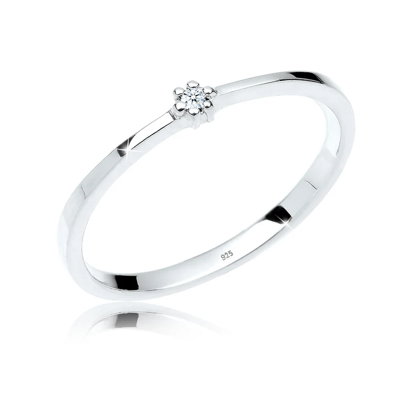 Verlobungsring | Diamant ( Weiß, 0,015 ct )