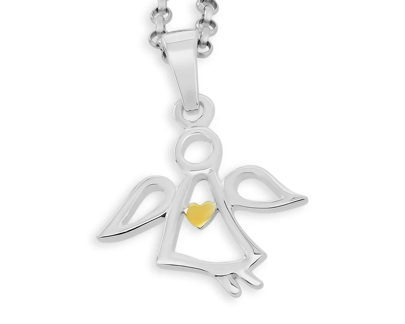 TAUFSCHMUCK HALSKETTE ENGEL SILBERSCHMUCK SCHUTZENGEL HERZ GESCHENK ZUR TAUFE