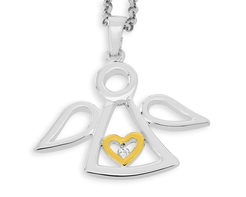 TAUFKETTE ANHÄNGER ENGEL HERZ HALSKETTE SCHUTZENGEL KETTE TAUFSCHMUCK 925 SILBER
