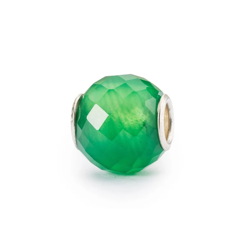 Runder Grüner Onyx, Facettiert