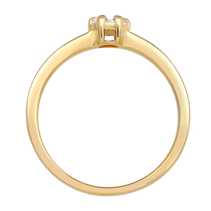 Solitär-Ring | Diamant ( Weiß, 0,12 ct )