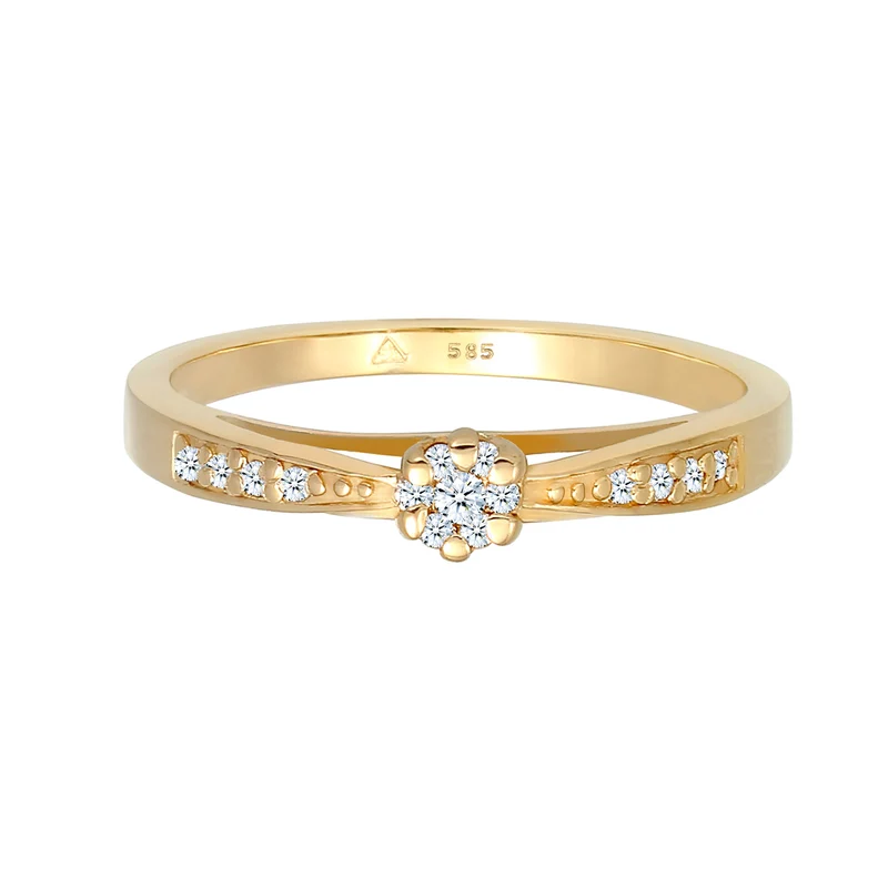 Verlobungsring | Diamant ( Weiß, 0,085 ct )
