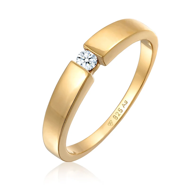 Solitär-Ring | Diamant (Weiß, 0.06 ct.)