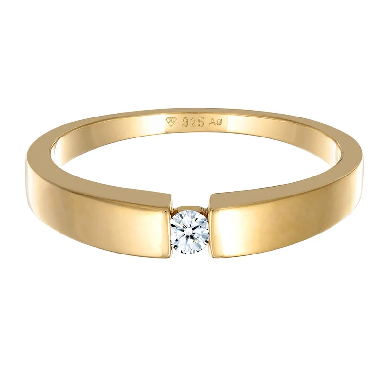Solitär-Ring | Diamant (Weiß, 0.06 ct.)