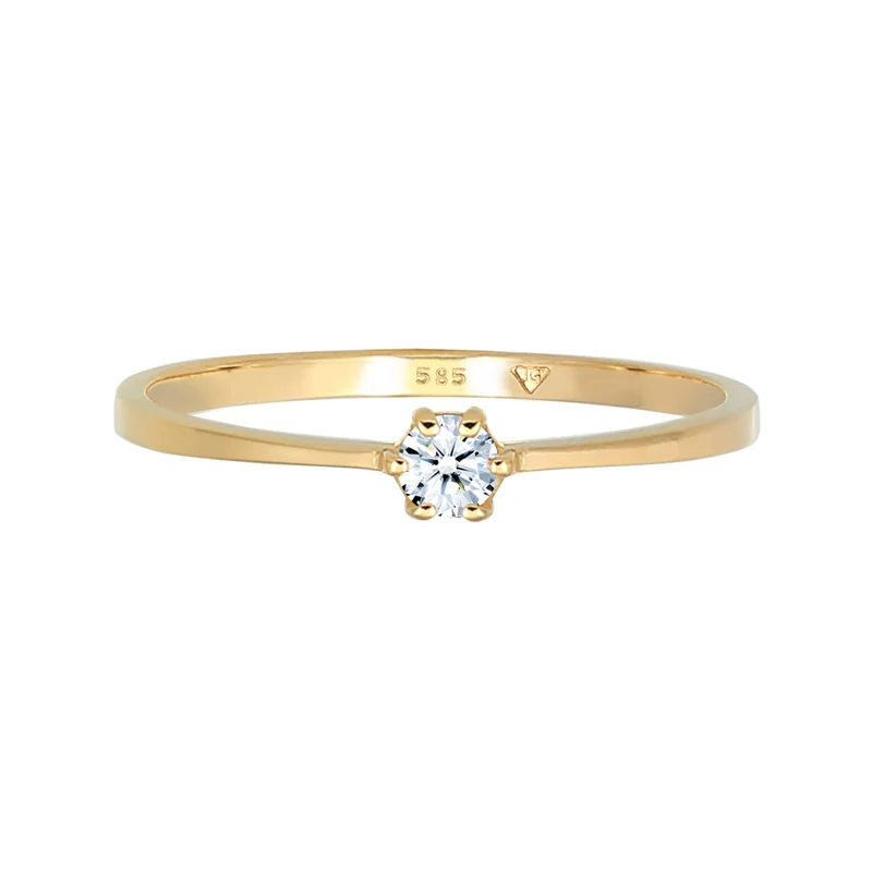 Solitär-Ring | Diamant ( Weiß, 0,11 ct )