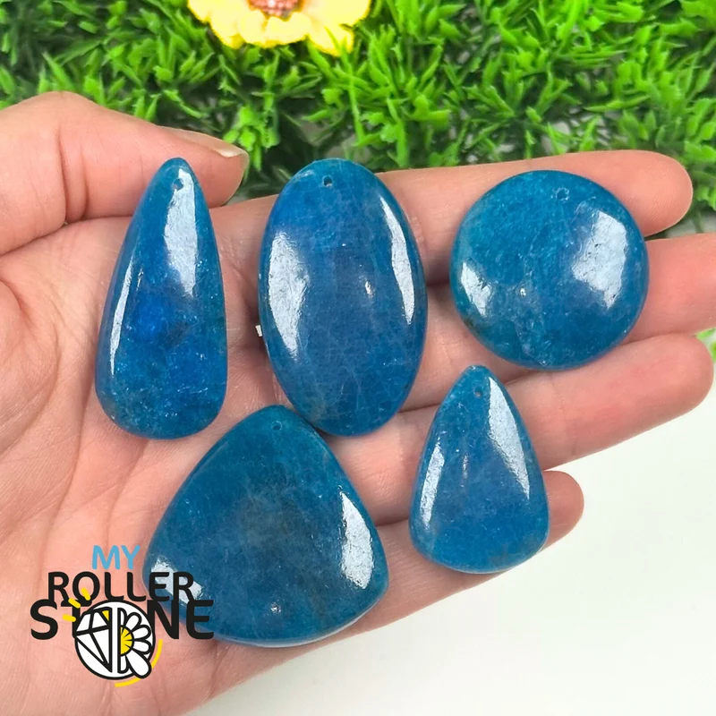 5A Blauer Apatit-Anhänger