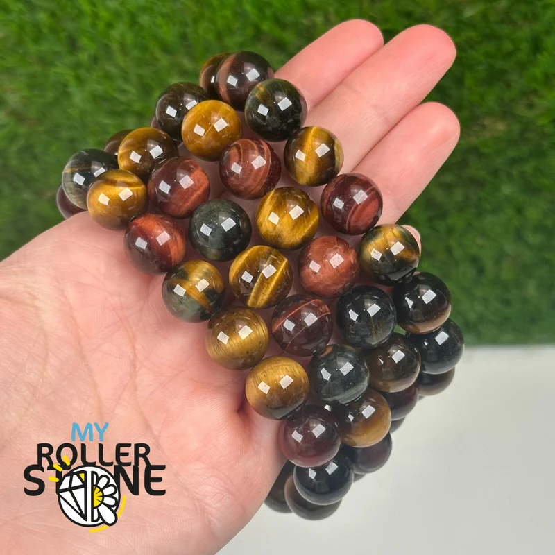 Tiger-, Falken- und Bullauge-Armband 12 mm