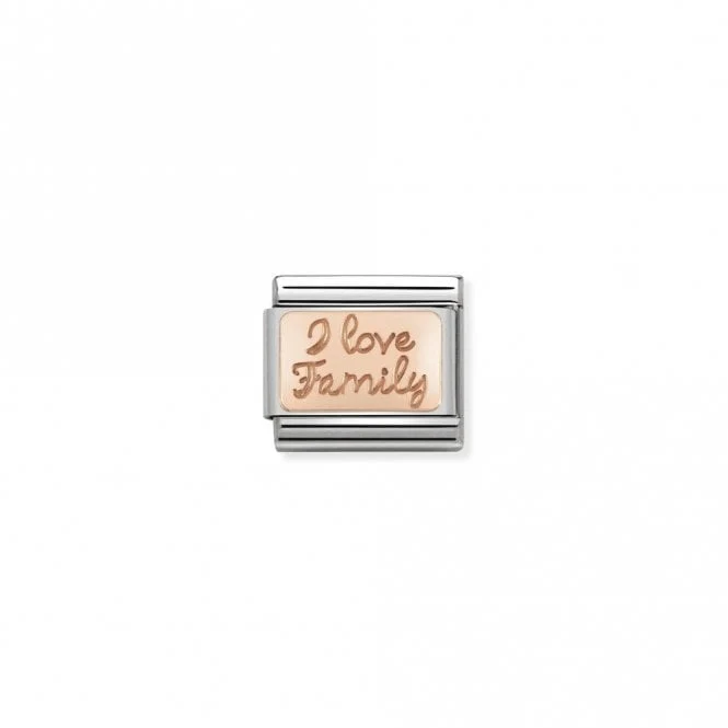 Classic Rose Gold I Love Family Friends & Family Charms