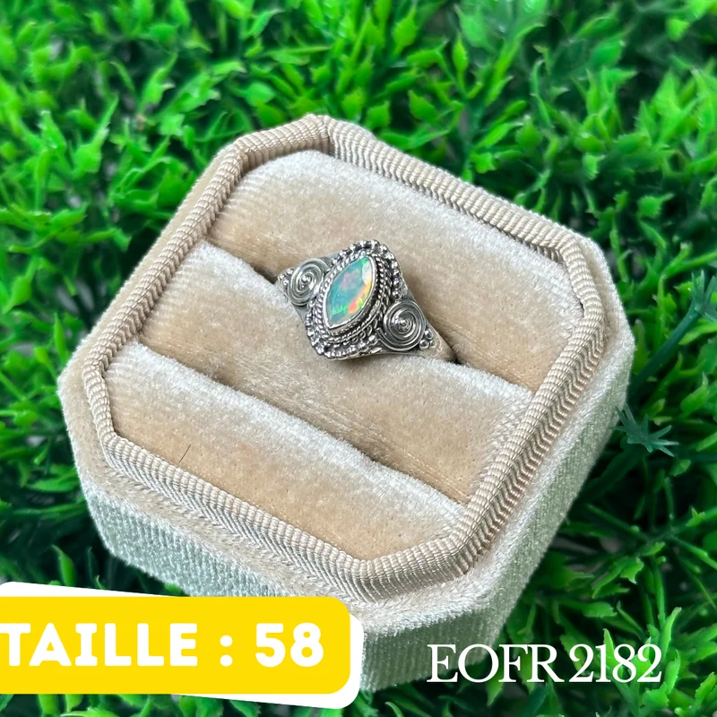Äthiopischer Opal-Silberring #EOFR 2182