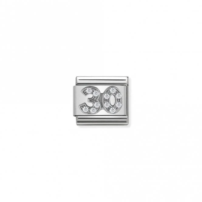 Classic Silver 30 Number Charms