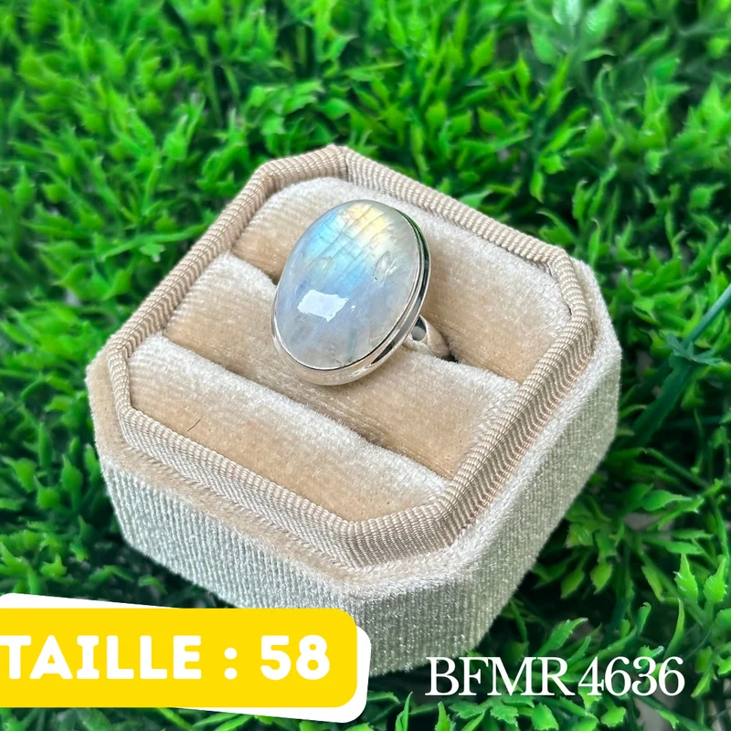 Silberring mit blauem Mondstein #BFMR 4636