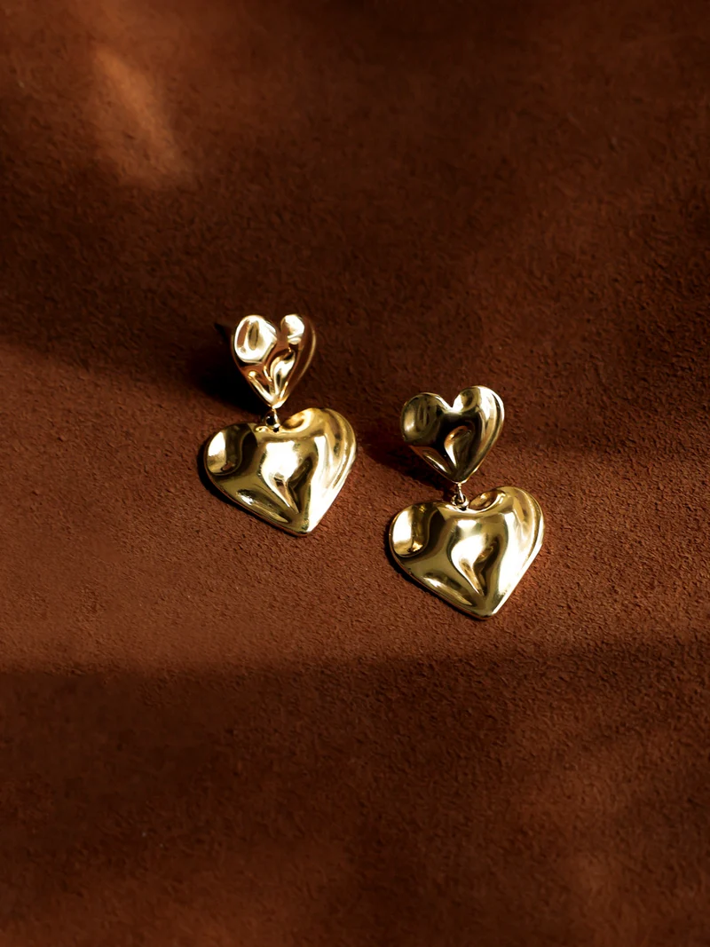 Double Heart Ohrringe
