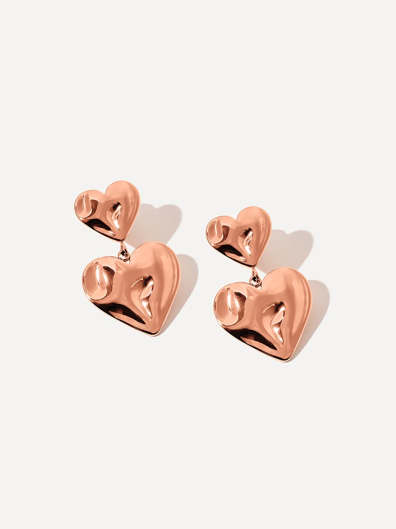 Double Heart Ohrringe