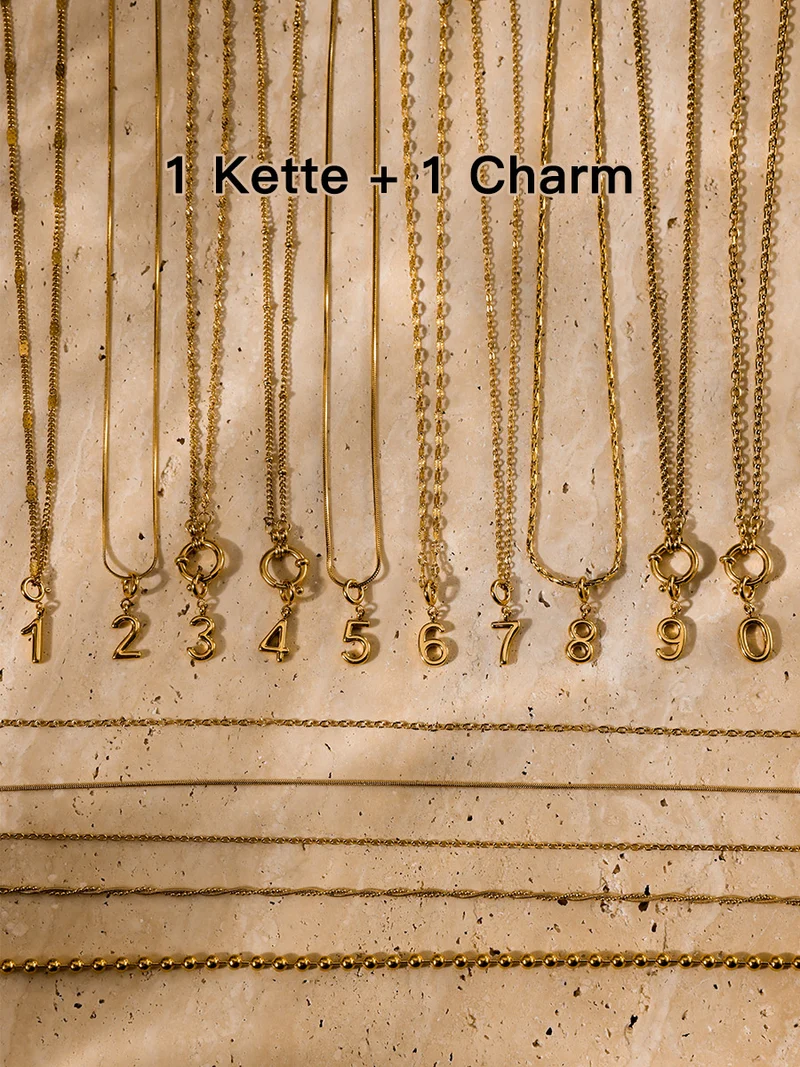 Classic Number Ketten-Charms Bundle