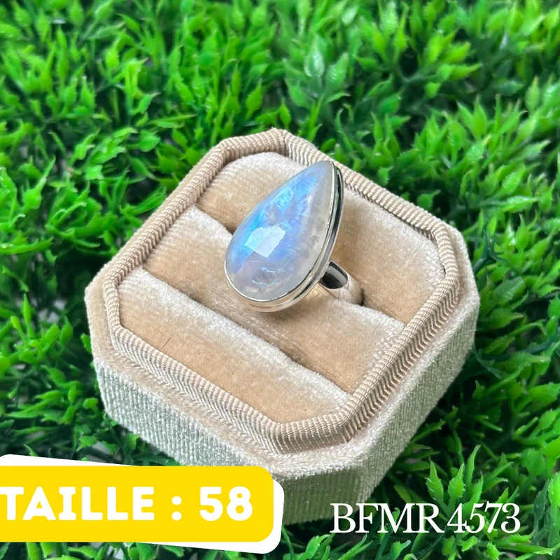 Silberring mit blauem Mondstein #BFMR 4573