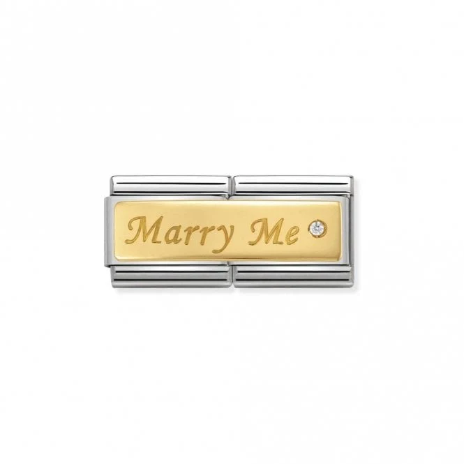 Gold Double Marry Me Wedding & Anniversary Charms