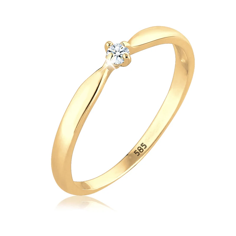 Verlobungsring | Diamant ( Weiß, 0,03 ct )