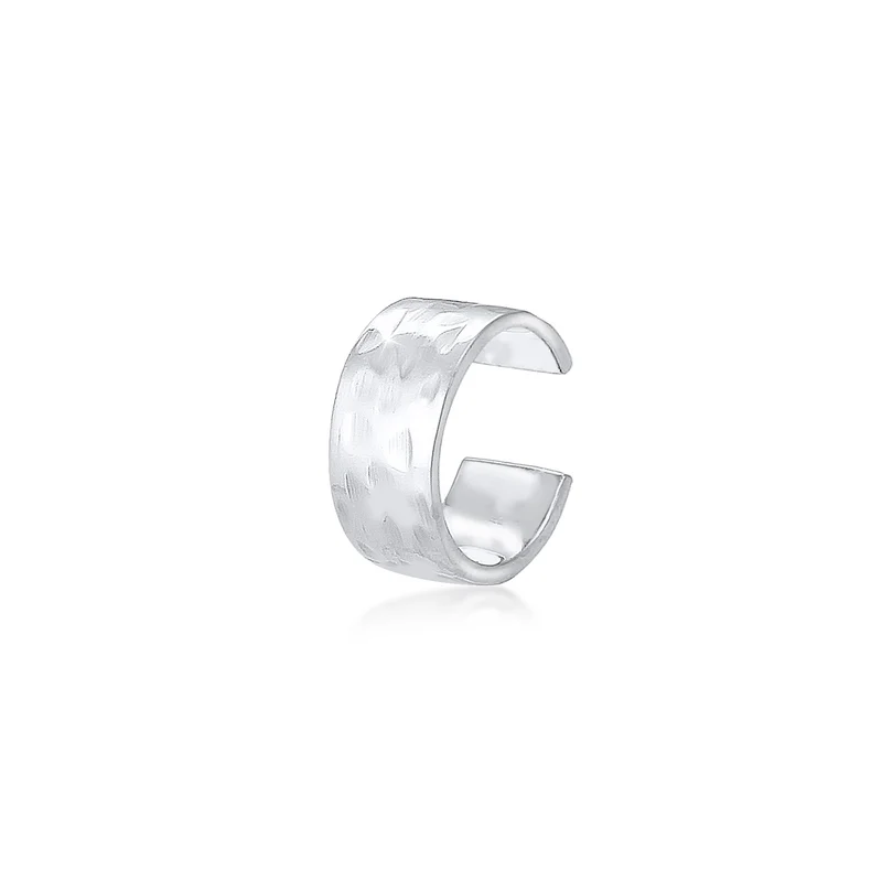 Single Earcuff gehämmerter