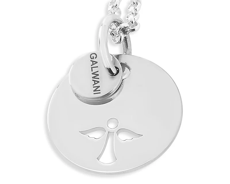 GALWANI LUCKY COIN MIT ENGEL, GESCHENK ZUR TAUFE, MÜNZE, GLÜCK, 925 SILBER