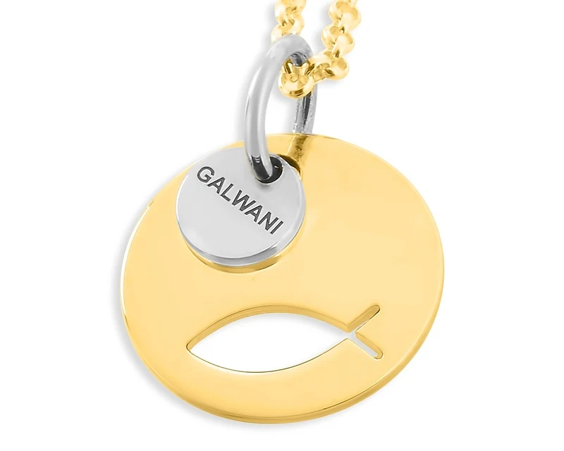 GALWANI LUCKY COIN MIT TAUFFISCH, GESCHENK ZUR TAUFE, GLÜCKSMÜNZE,