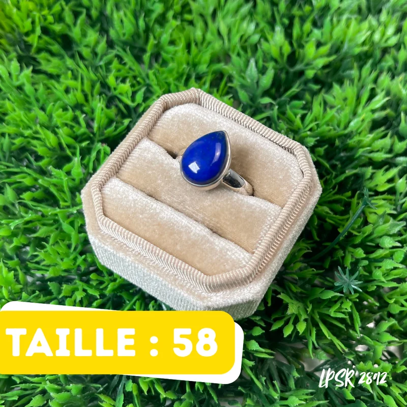 925 Silber Lapislazuli-Ring #LPSR 2892