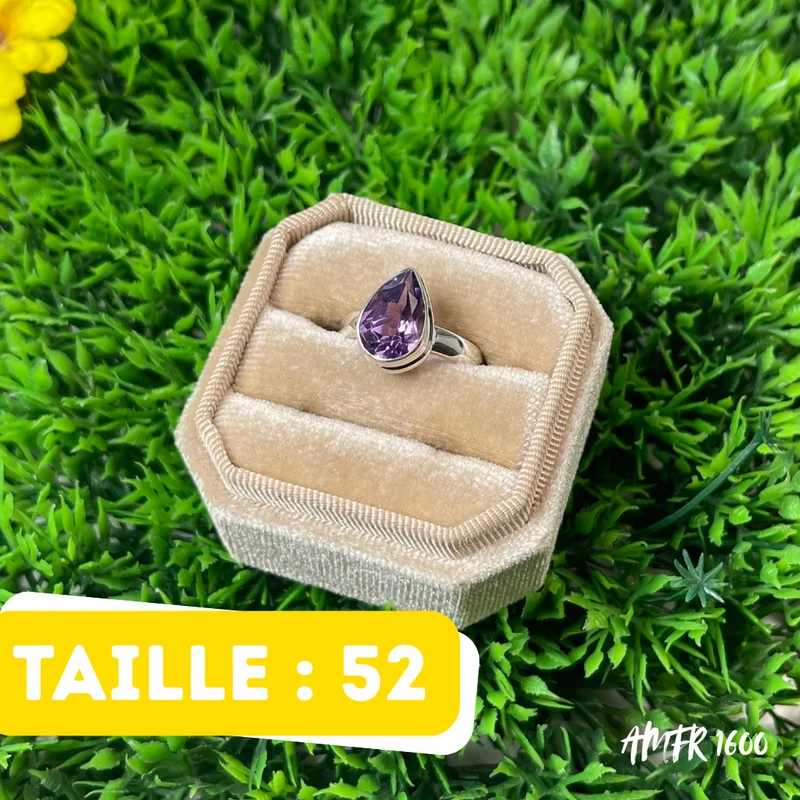 925 Silber Amethystring #AMFR 1600