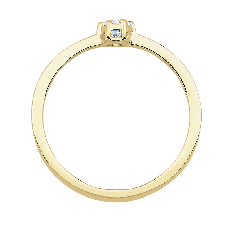 Verlobungsring | Diamant ( Weiß, 0,045 ct )