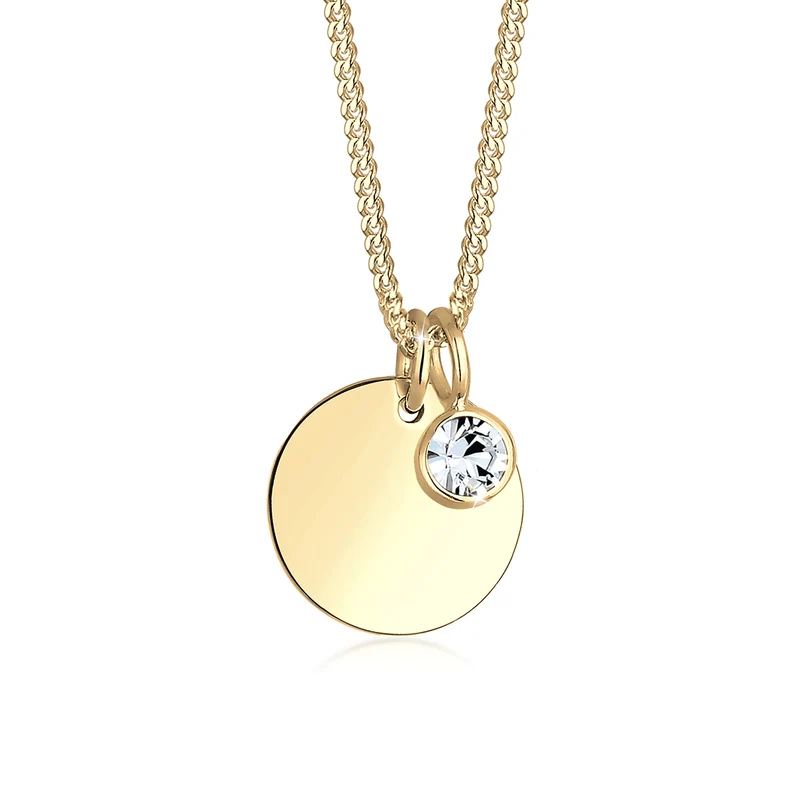 Halskette Geburtsstein | Mit Kristallen von Swarovski® (Weiß)