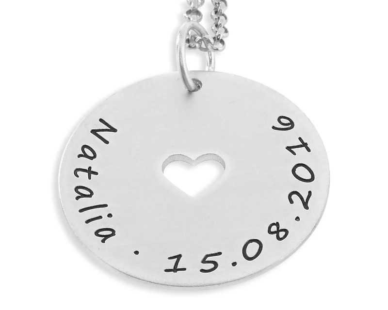 SILBERSCHMUCK MIT GRAVUR, GESCHENK ZUR TAUFE, TAUFKETTE, 925 SILBER