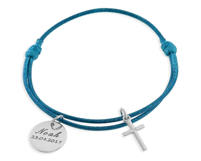 TAUFARMBAND, KINDERSCHMUCK, TAUF SCHMUCK GRAVUR, BAUMWOLLBAND
