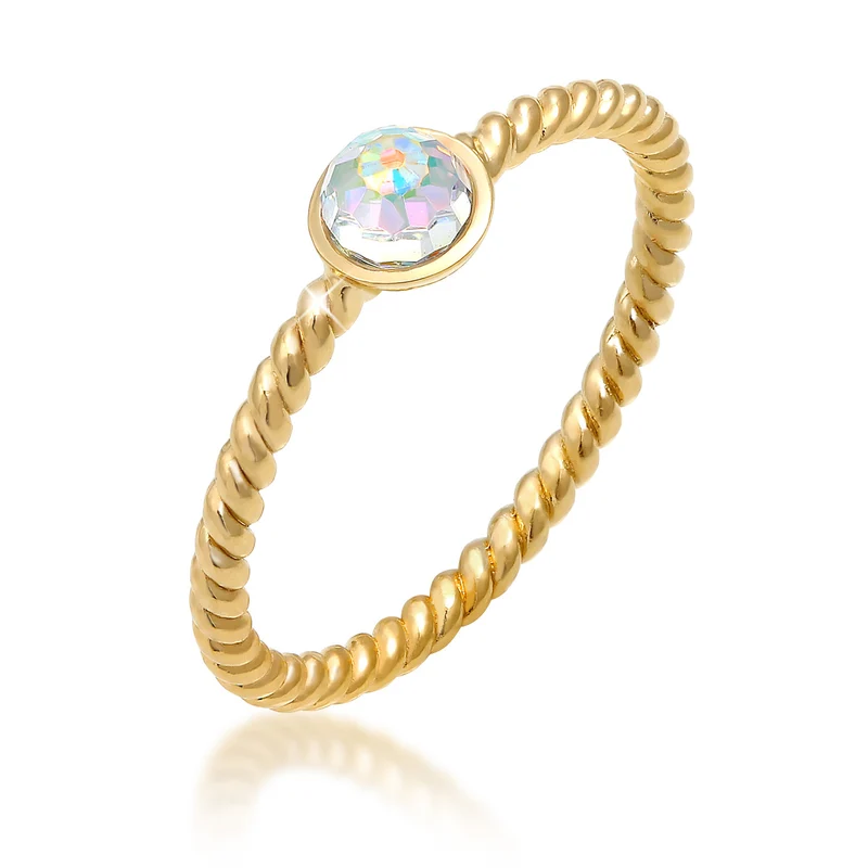 Solitär-Ring | Mit Kristallen von Swarovski® (Weiß)