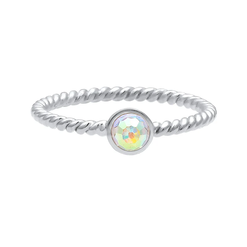 Solitär-Ring | Mit Kristallen von Swarovski® (Weiß)