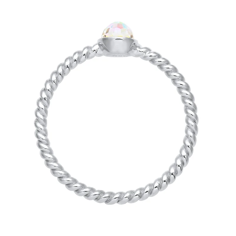 Solitär-Ring | Mit Kristallen von Swarovski® (Weiß)
