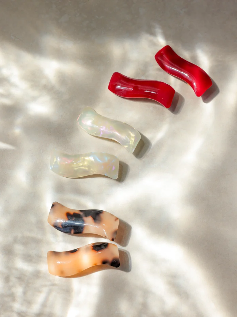 Simple Wave Multicolor Set Hairpin