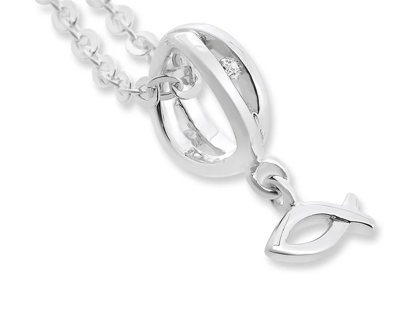 TAUFKETTE SILBERRING TAUFRING KETTE MIT ANHÄNGER 925 SILBER ICHTHYS