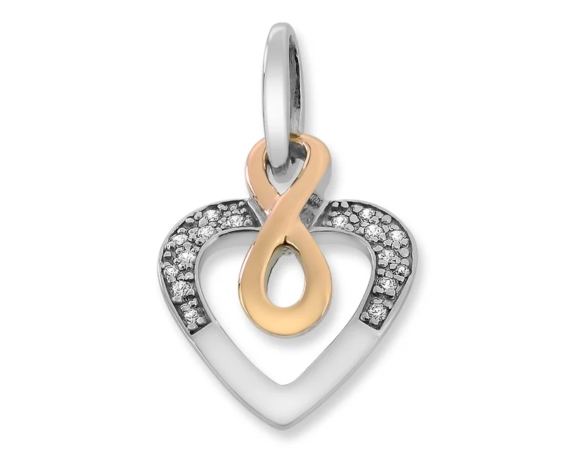 ANHÄNGER SILBER, UNENDLICHKEIT ZEICHEN, DAMENSCHMUCK, 925 SILBER