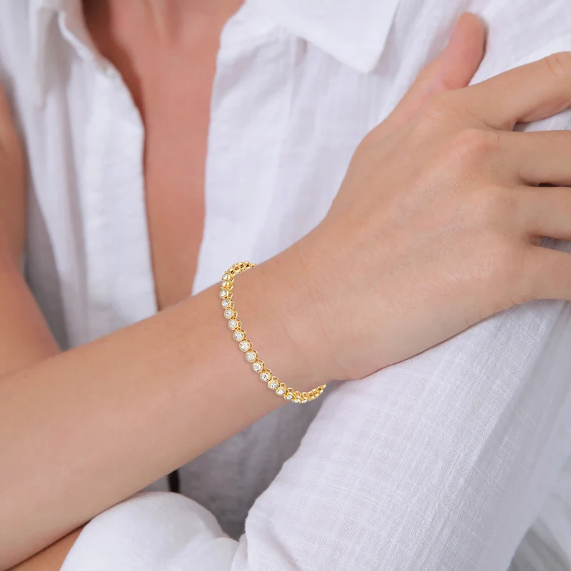 Tennisarmband | Mit Kristallen von Swarovski® (Weiß)