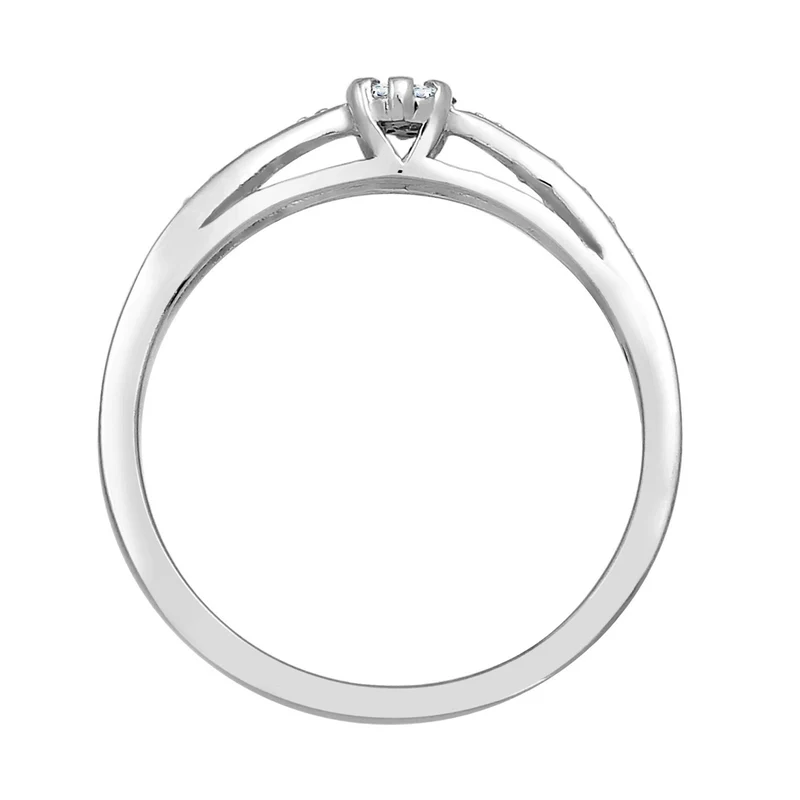 Verlobungsring | Diamant ( Weiß, 0,085 ct )