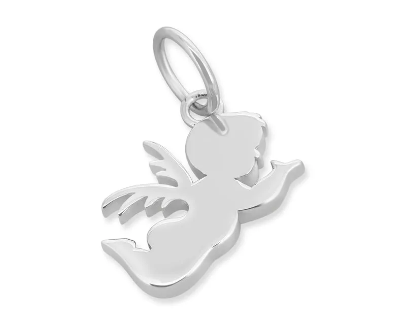 KETTENANHÄNGER ENGEL SILBERSCHMUCK TAUFGESCHENK KOMMUNION TAUFE 925 SILBER GRAVUR