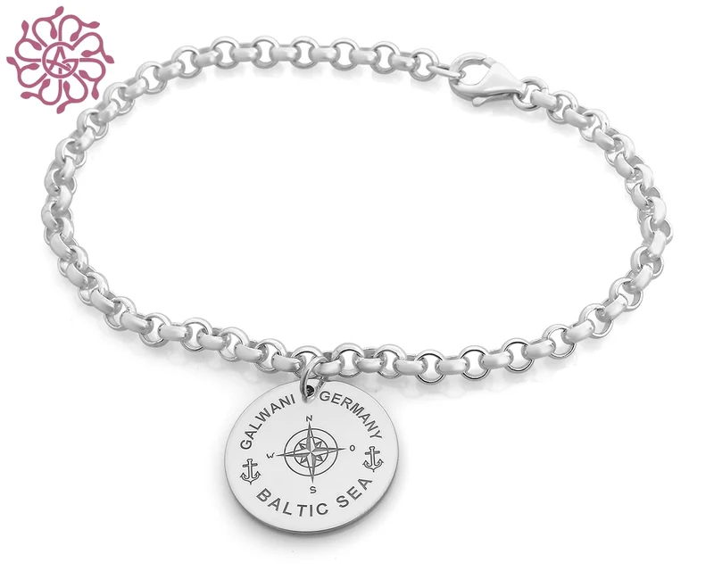 GALWANI ARMBAND, ANKER UND KOMPASS; MARKENSCHMUCK, JEWELRY BRAND