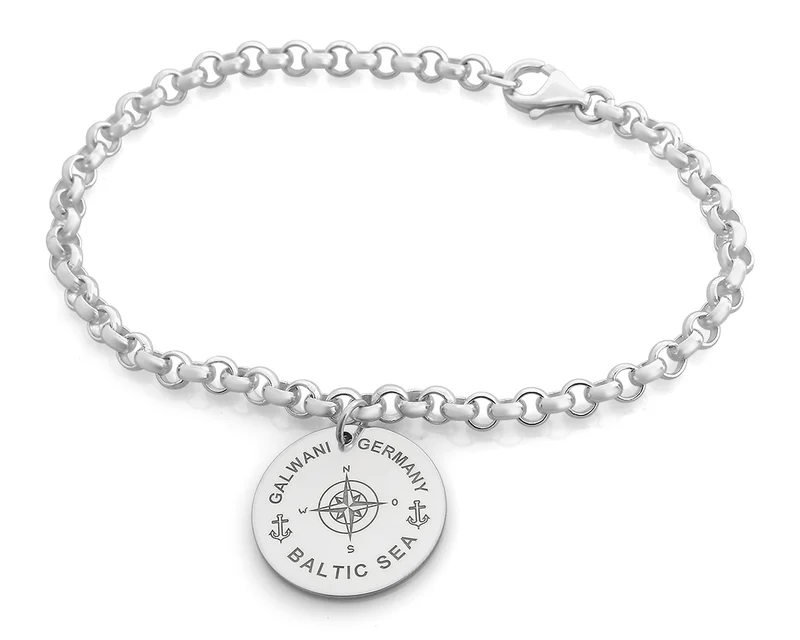 GALWANI ARMBAND, ANKER UND KOMPASS; MARKENSCHMUCK, JEWELRY BRAND
