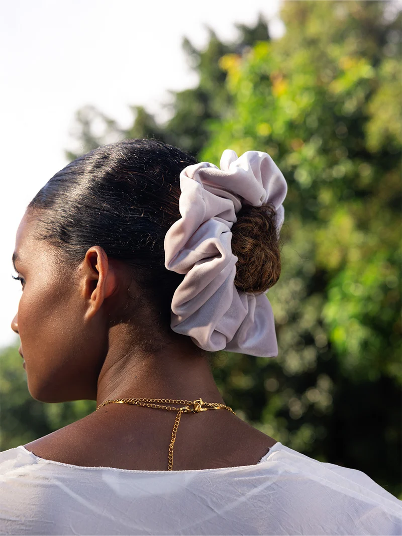 Velvet Dream Light Purple Scrunchie