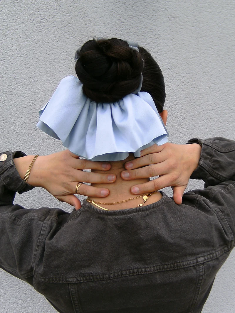 Breeze Wrap Blue Scrunchie
